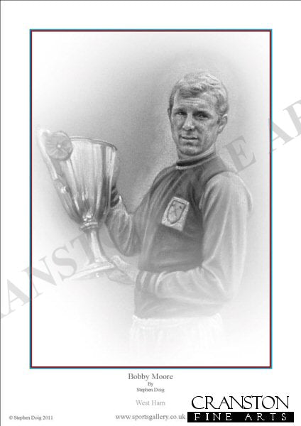 Bobby Moore - West Ham by Stephen Doig.