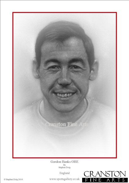 Gordon Banks OBE by Stephen Doig.