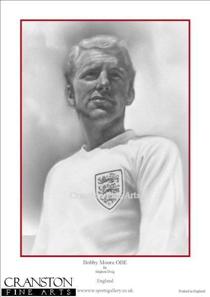 Bobby Moore OBE by Stephen Doig.