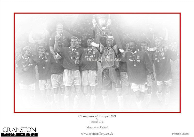 Manchester United - Champions of Europe 1999 by Stephen Doig.