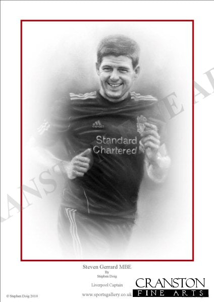 Steven Gerrard MBE - Liverpool Captain by Stephen Doig.