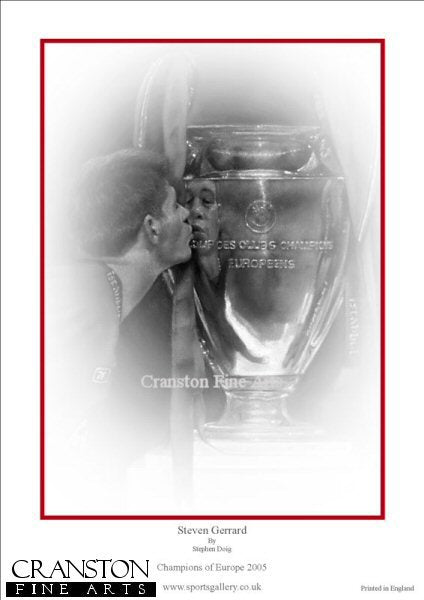 Steven Gerrard - Liverpool - Champions of Europe 2005 by Stephen Doig.