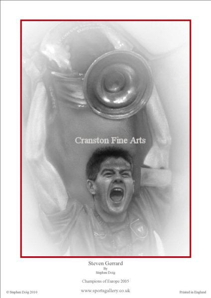 European Champions 2005 - Liverpool - Steven Gerrard by Stephen Doig.