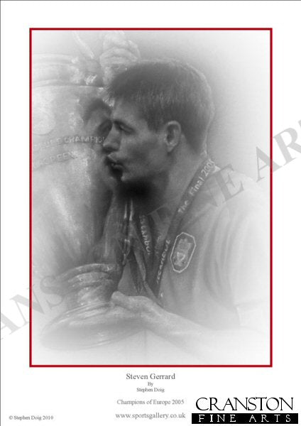 Steven Gerrard - European Champion by Stephen Doig.