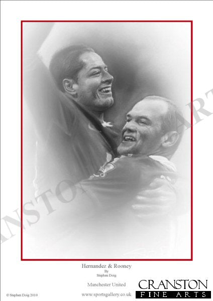 Hernandez and Rooney - Manchester United by Stephen Doig.