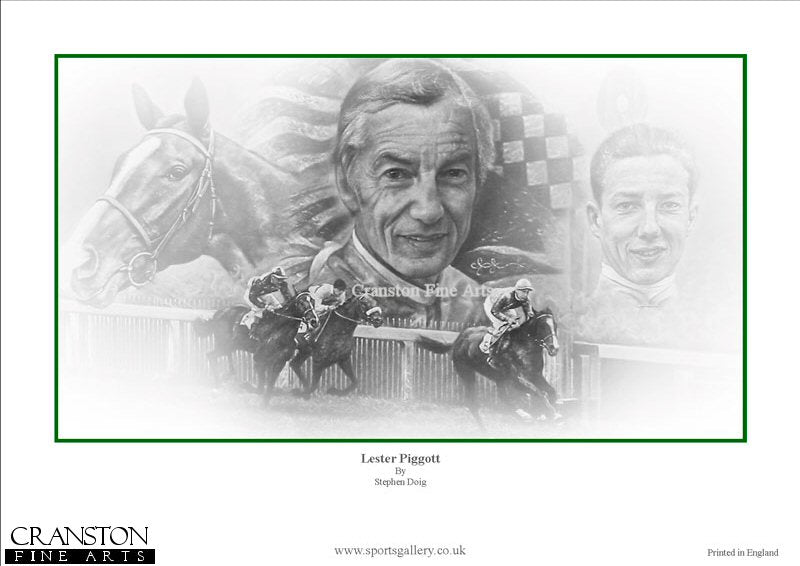 Lester Piggott by Stephen Doig.