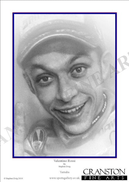 Valentino Rossi - Portrait by Stephen Doig.
