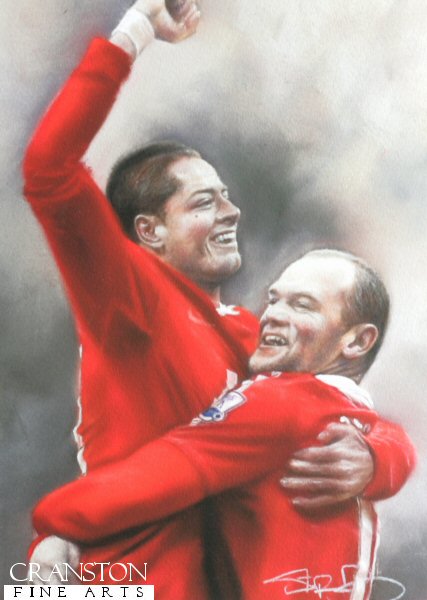 Magic Moments - Javier Hernandez and Wayne Rooney by Stephen Doig.