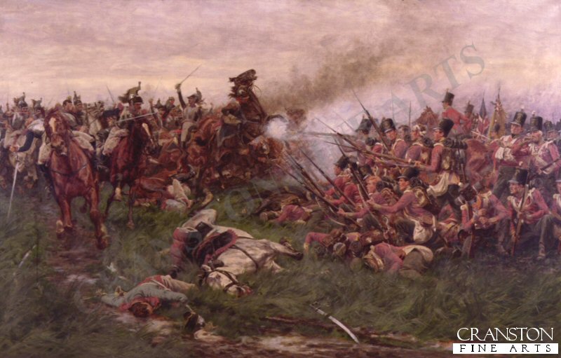 28th Gloucester Regiment at Waterloo by William Barnes Wollen