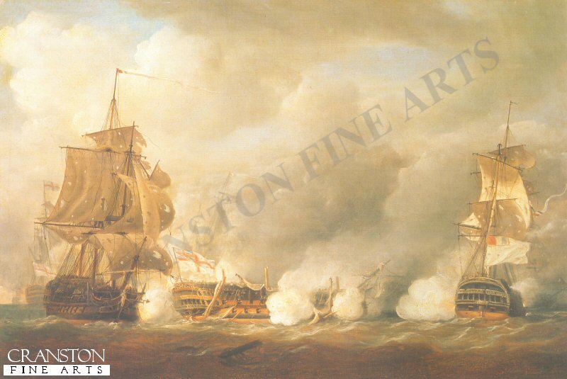 HMS Defence at the Battle of the Glorious 1st June 1794 by Nicholas Pocock (B)