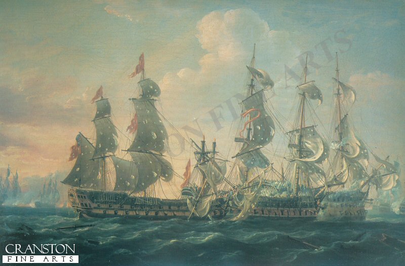 HMS Captain Capturing the San Nicholas by Nicholas Pocock (B)