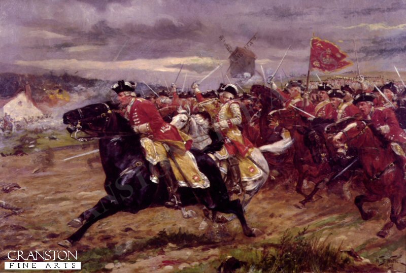 The Charge of the 6th Inniskilling Dragoons at Tournay by William Barnes Wollen.