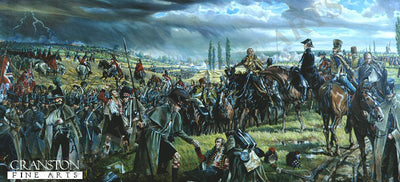 Wellington Leaving Quatre Bras for Waterloo by Mark Churms.