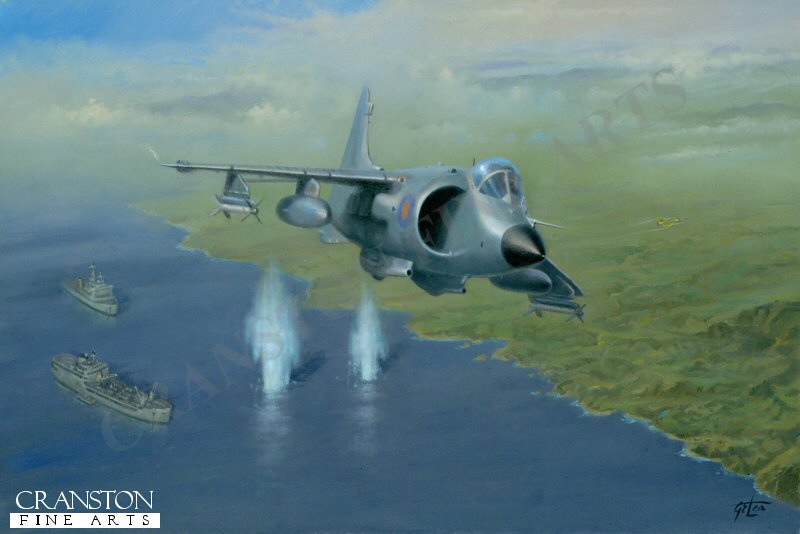 Action Over San Carlos by Geoff Lea.