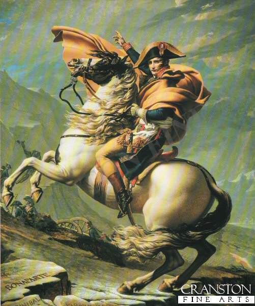 Bonaparte Crossing the Great Saint Bernards Pass, By Jacques Louis David (B)