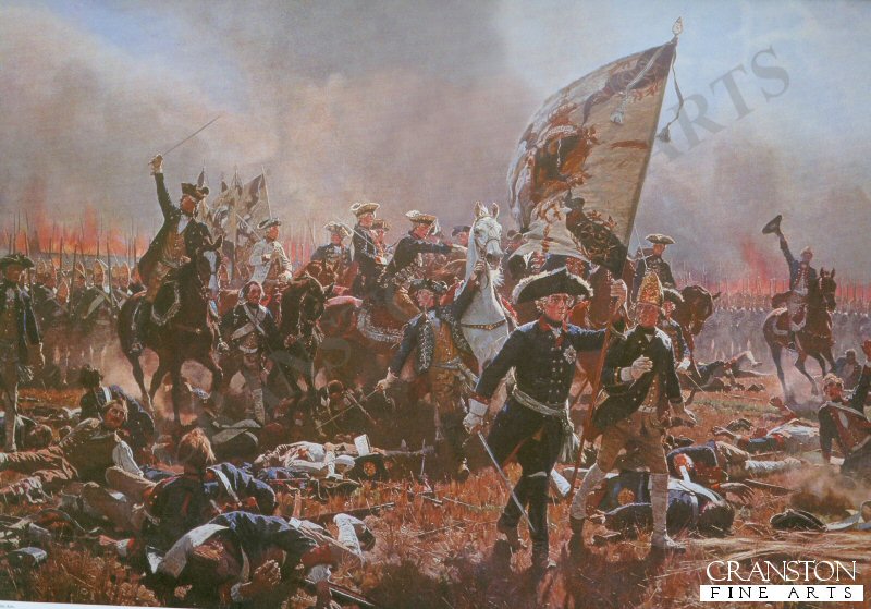 Frederick the Great in the Battle of Zorndorf by Carl Rochling. (B)