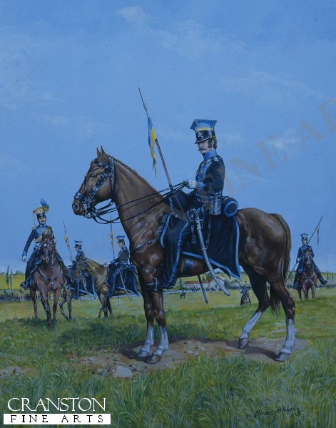 Brunswick Uhlan, Quatre Bras 16th June 1815 by Brian Palmer.