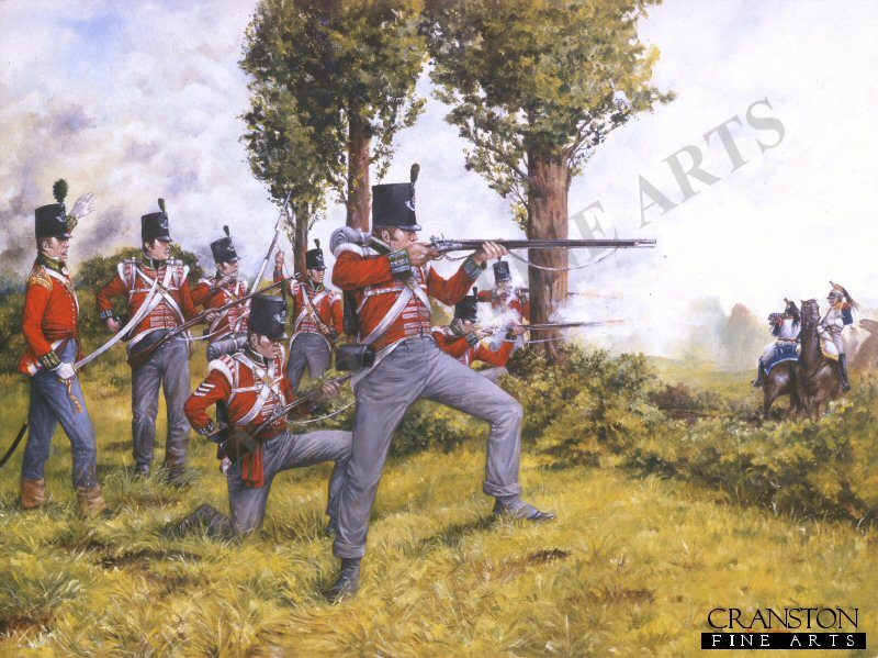 51st (2nd Yorkshire, West Riding) Light Infantry at Waterloo June 1815. by Brian Palmer.