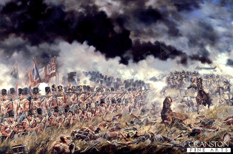 The 33rd (1st Yorkshire, West Riding ) Regiment at the Battle of Waterloo, 18th June 1815 by David Rowlands.