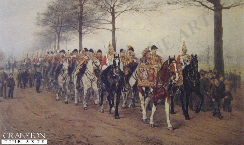 The Band of Her Majestys 1st Life Guards by Orlando Norie.