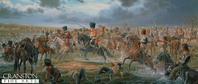 Sabres on the Esla Pursuit of the Imperial Guard at the Battle of Benevente by Mark Churms.
