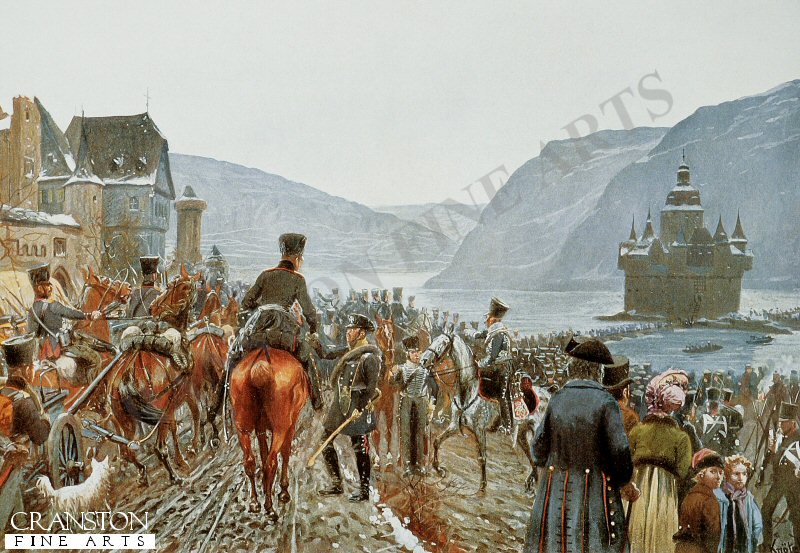 The Crossing of the Prussian Army over the Rhine by Richard Knotel.