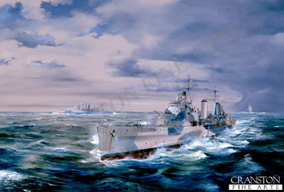 HMS Belfast During the Battle of North Cape by Randall Wilson.