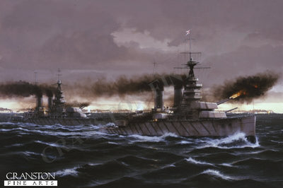 HMS Lion at the Battle of Jutland by Ivan Berryman.