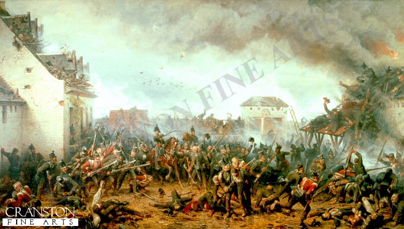 The Defence of Le Haye Saint by the Kings German Legion by Adolf Northern.