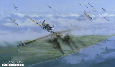 The Battle for the Skies Over Dieppe, 19th August 1942 by Graeme Lothian. (F)