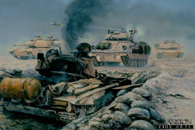 The Battle of 73 Easting, Iraq, 26th February 1991 by David Pentland.