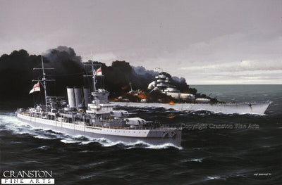 HMS Dorsetshire by Ivan Berryman.