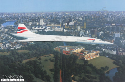 Concorde over London by Ivan Berryman.