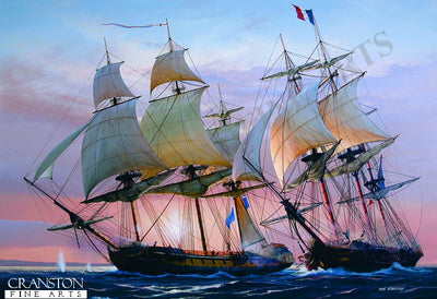 Frigate Action off Antigua by Ivan Berryman.