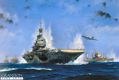 The Pedestal Convoy - HMS Indomitable by Anthony Saunders.