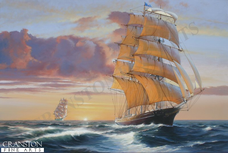 Cutty Sark and Thermopylae by Ivan Berryman. (B)