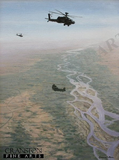 Apaches and Chinook, Afghanistan by Graeme Lothian.