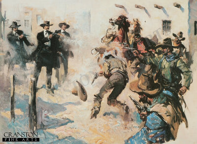 Terence Cuneo - Gunfight at the O.K. Corral.