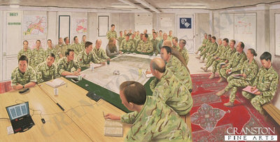 Commander Task Force Helmand Evening Update, Lashkar Gah, Afghanistan by Graeme Lothian. (B)