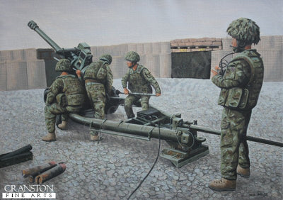 105mm Light Gun of the Royal Artillery, Helmand, Afghanistan by Graeme Lothian. (B)