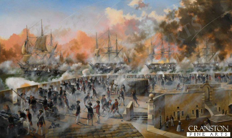 Siege of Gibraltar, The King's Bastion, 13th September 1782 by David Rowlands.