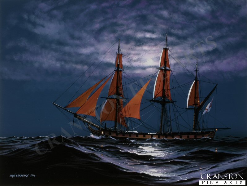 HMS Euryalus - Shadowing the Fleet by Ivan Berryman.