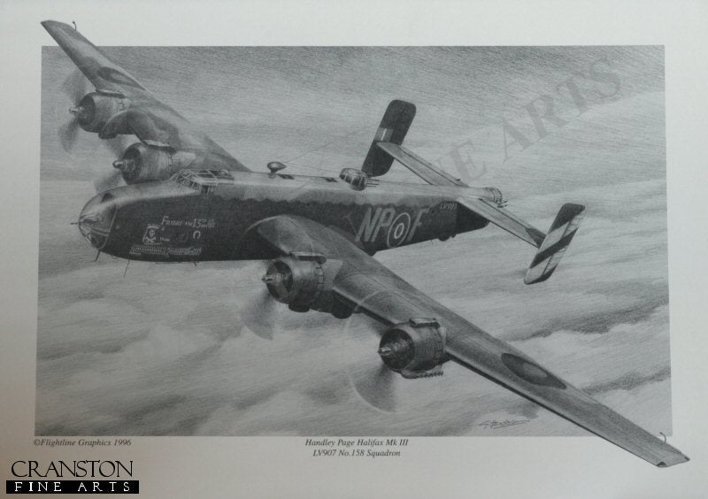 Handley Page Halifax Mk.III LV907 of No.158 Sqn - 'Friday the 13th' by G Henderson.