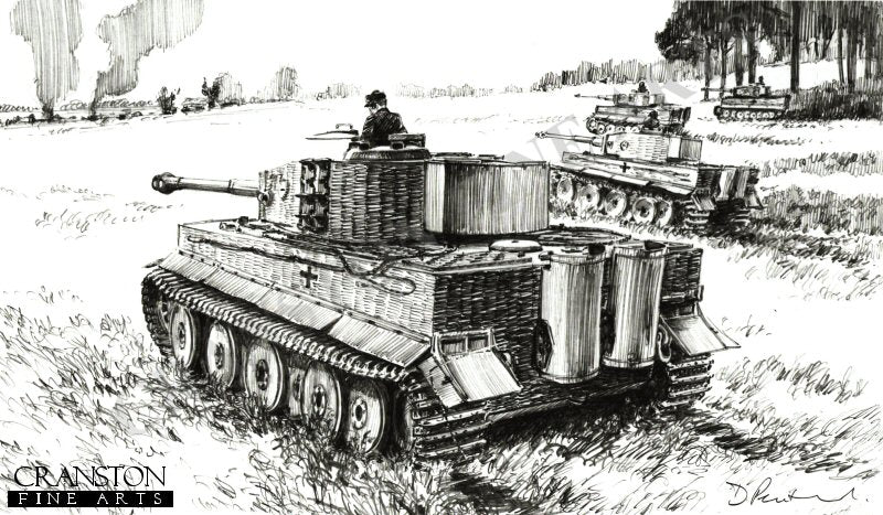 The Ambush, North of Malinava Latvia, 22nd July 1944 by David Pentland.