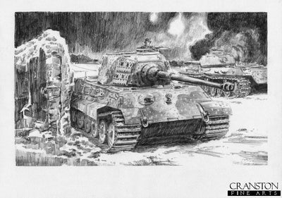 Night Fight, Bollersdorf, East of Berlin, 19th April 1945 by David Pentland.