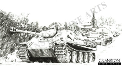 Jagdpanthers in the Ardennes, Ardennes Forest, Germany, December 1944 by David Pentland. (B)