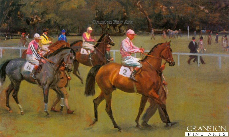 At the Races (Going Out at Kempton) by Sir Alfred Munnings.