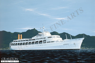 P&O Ocean Liner SS Canberra by Ivan Berryman. (B)