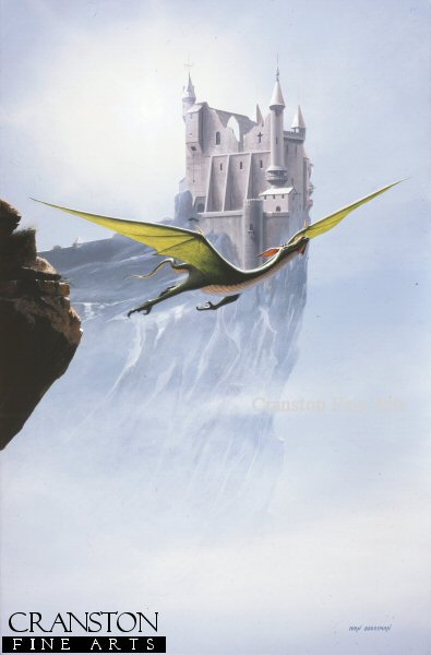 Fantasy Castle and Dragon by Ivan Berryman.