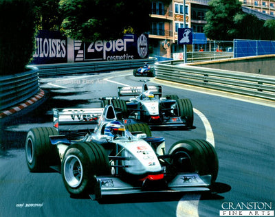 McLaren at Monaco, Hakkinen and Coulthard 1998 by Ivan Berryman.